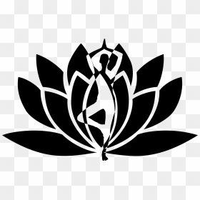 Lotus Flower Yoga Clipart, HD Png Download - namaste hands clipart png