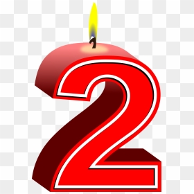 Transparent 2 Birthday Png, Png Download - 1st birthday candle png