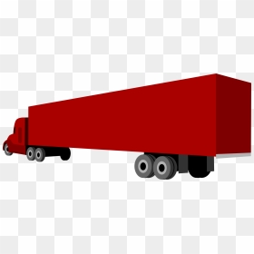 Trailer Clipart Container Truck - Long Truck Trailer Vector, HD Png Download - container truck png