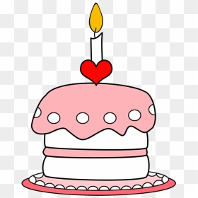 1 Year Birthday Candles Png - Pink Birthday Cake Clipart, Transparent Png - 1st birthday candle png