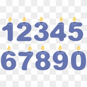 Transparent Numbers Birthday Candles Blue Png Clipartâ - Applebee's, Png Download - 1st birthday candle png