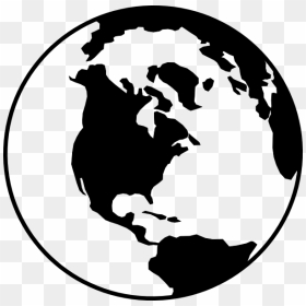 Transparent World Globe Png - Earth Clipart Black And White Transparent, Png Download - world globe logo png
