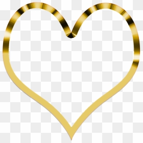 Heart Simple Golden - Png Clipart Png Heart Gold Transparent Background, Png Download - love symbol images png