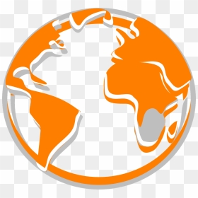Orange Globe Clipart, HD Png Download - world globe logo png