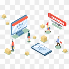 Amazon Fba Sales - Isometric Online Shopping Freepik, HD Png Download - e commerce png
