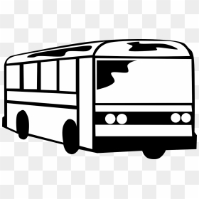 Black And White Clip Art Bus, HD Png Download - travel bus png