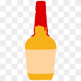 Maker"s Mark Bourbon Whiskey Bottle Jim Beam - Makers Mark Clip Art, HD Png Download - whiskey bottle png