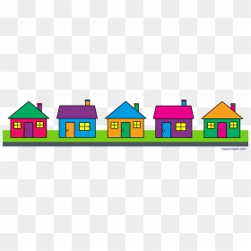 Banner Black And White All Clip Art Archives Page Of - Houses Clipart, HD Png Download - neighborhood png