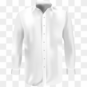 White Dress Shirt Png - Long-sleeved T-shirt, Transparent Png - formal shirt png