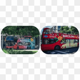 Hop On Hop Off Both Busses - Double-decker Bus, HD Png Download - travel bus png