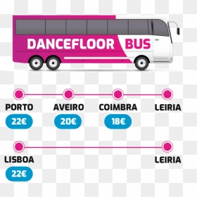 Travel With The Dancefloor Bus - Tour Bus Service, HD Png Download - travel bus png