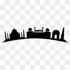 India History Png - 26 January Logo Png, Transparent Png - taj mahal silhouette png