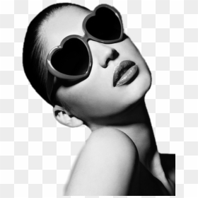 #portait #selfir #b&w #blackandwhite #black #white - Woman With Sunglasses Png, Transparent Png - girl png for photoshop