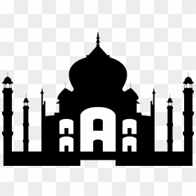 Silhouette Transparent Taj Mahal Png, Png Download - taj mahal silhouette png
