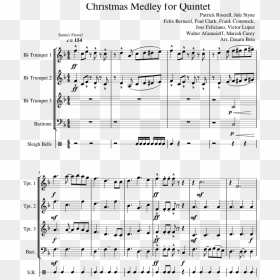 Christmas Medley For Quintet Sheet Music For Trumpet, - White Christmas Trumpet And French Horn, HD Png Download - dasara png