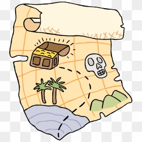 Vector Illustration Of Pirate Treasure Map Shows Location - Treasure Hunt Clip Art, HD Png Download - treasure map png