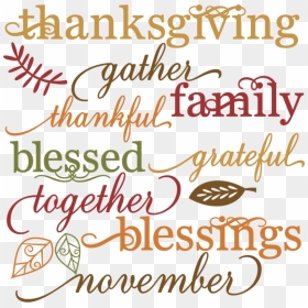 Collection Of Word - Blessed Thanksgiving Family And Friends, HD Png Download - happy thanksgiving banner png