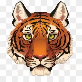 Art Of Paula Lucas - Tiger Face Art, HD Png Download - tiger png hd