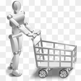 Artificial Intelligence In Online Fashion Ecommerce - Robot Shopping Cart Png, Transparent Png - e commerce png