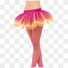 Adult Neon Multicoloured Tutu - Fishnet Stocking With Tutu, HD Png Download - tutu png