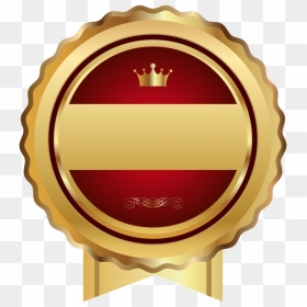 Red Gold Seal Badge Transparent Png Clip Art - Seal Badges Gold Png, Png Download - gold seal png
