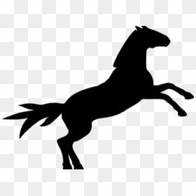 Mustang Clipart Kuda - Black Horse Outline, HD Png Download - kuda png