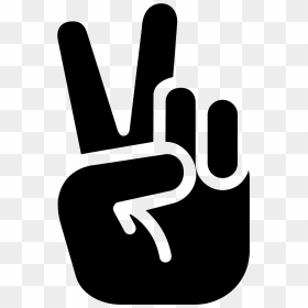 Hand Peace Filled Icon - Hand Peace Png Icon, Transparent Png - image icon png