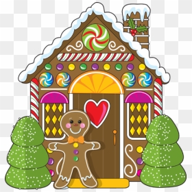 Gingerbread House Clipart Gingerbread House Jpg Transparent - Christmas Ginger Bread House Clip Art, HD Png Download - gingerbread house png