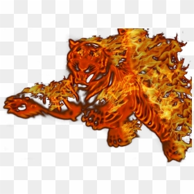 Flaming Tiger, HD Png Download - tiger png hd