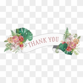 Thank You Floral Banner, HD Png Download - happy thanksgiving banner png