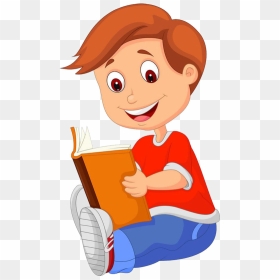 Reading Villain Clipart Vector Read Book Image And - Boy Reading Book Clipart, HD Png Download - reading png