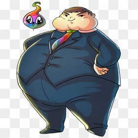 Fat Man In Suit Cartoon, HD Png Download - fat png