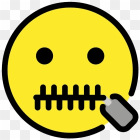 Zipper-mouth Face Emoji Clipart - Smile, HD Png Download - rolling eyes emoji png