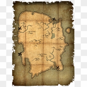 Skyrim Deathbrand Map, HD Png Download - treasure map png