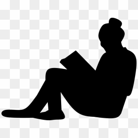 People Sitting Silhouette Png Reading, Transparent Png - reading png