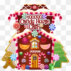 Candy House Cash - Candy House, HD Png Download - gingerbread house png