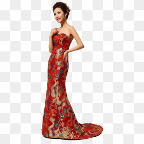 Asian Bridal Gowns Png Free Pic - Asian Woman Dress Png, Transparent Png - asian png