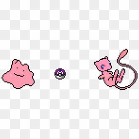 Mew,ditto,and A Master Ball - Pixel Art Pokemon Mew, HD Png Download - ditto png