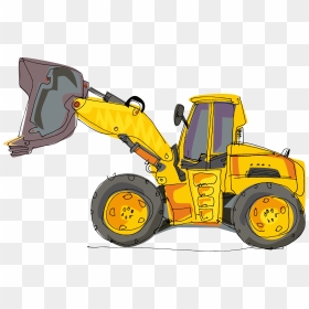 Dozer Vector Back Hoe - Excavator, HD Png Download - hoe png