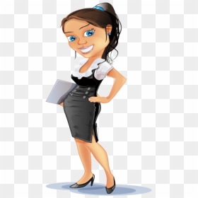 Businessperson Cartoon Clip Art - Personnage Clipart Femme, HD Png Download - business woman png