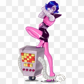 Please Consider Mettaton In Thigh Highs - Cartoon, HD Png Download - mettaton png