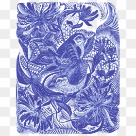 Birds In Forest - English Wood Engraving 1900 1950, HD Png Download - transparent blur png