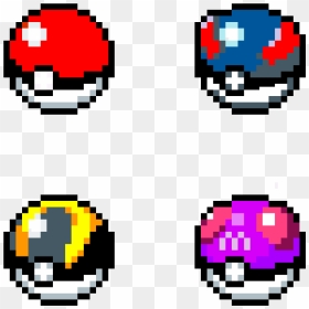 Pokeballs In Catching Rate Order Gen - Pixel Art Pokemon Pokeball, HD Png Download - master ball png