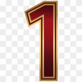 Red And Gold Number One Png Image - Transparent Background Number 1 1 Png, Png Download - number one png