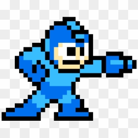Popular Video Game Characters - Mega Man Pixel Art, HD Png Download - megaman sprite png