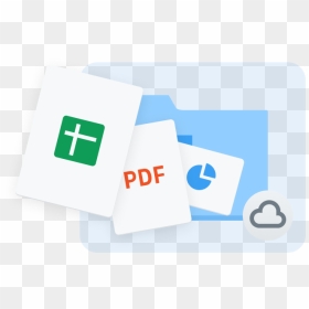 Dropbox Folder With A Cloud Icon With File Type Icons - Graphic Design, HD Png Download - dropbox logo png