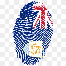 Anguilla Flag Fingerprint - St Kitts Flag Fingerprint, HD Png Download - thumbprint png