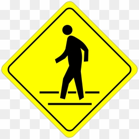 Pedestrian Crossing Clip Arts - Pedestrian Crossing Sign Png, Transparent Png - caution png