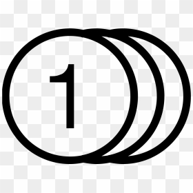 The Icon Shows A Round Button With The Number One Clipart - Circle, HD Png Download - number one png