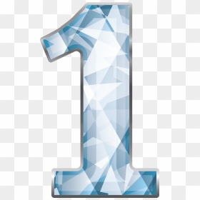Crystal Numbers Png, Transparent Png - number one png